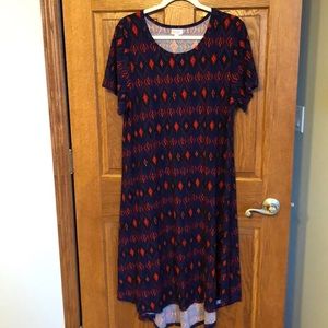 Lularoe Buttery Soft Jewel Tone Carly Dress NWOT